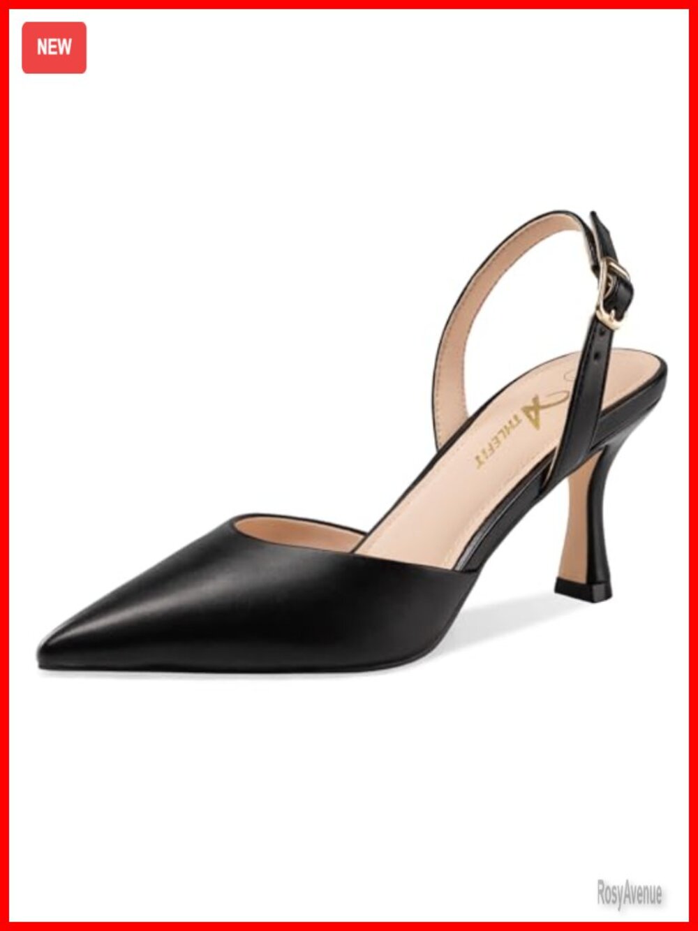 Kitten Heel Slingback Pumps Closed Pointed Toe Women's Dress Shoes